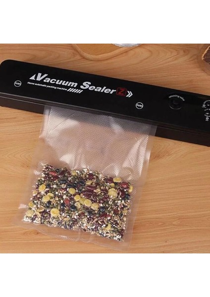 Vacuum Sealer Ev Tipi Vakumlama ve Yapıştırma Makinesi + 10 Adet Vakum Poşeti (4887) fiyatları