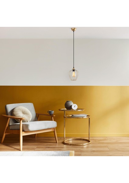 Armut Tekli Tel Sarkıt Avize Parlak Gold, Modern Dekoratif Metal Lamba ARMUT-6677 indirimleri