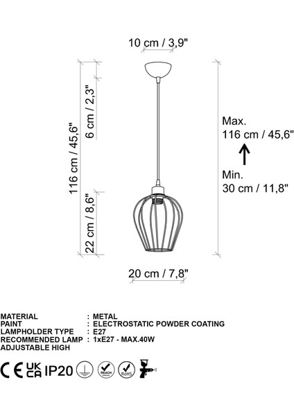 Armut Tekli Tel Sarkıt Avize Parlak Gold, Modern Dekoratif Metal Lamba ARMUT-6677