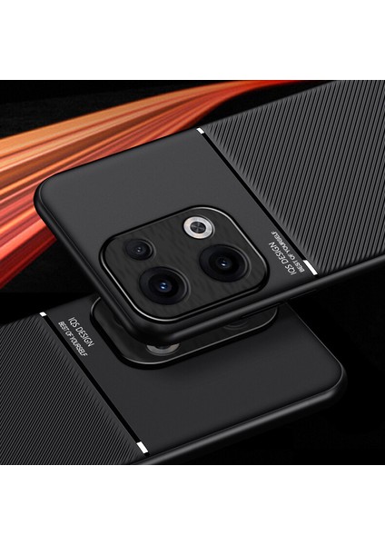 Oppo RENO13 Pro Kılıfı, Şık Moire Gömülü Demir Plaka Halkasız Braketli Telefon Kılıfı-Siyah (Yurt Dışından) fırsatları