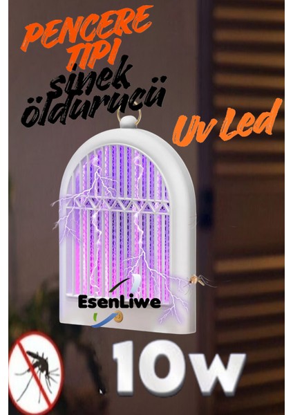 Pencere Tipi Kablosuz Şarjlı Sinek Öldürücü Asılabilir Veya Masaüstü 10W