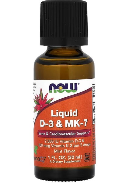 Liquid D-3 & Mk-7 K2 2500 Iu 30 ml