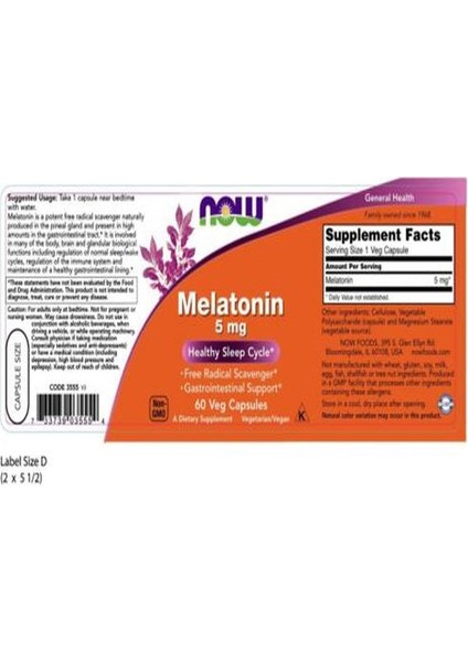 now 5 mg 60 caps fiyatları