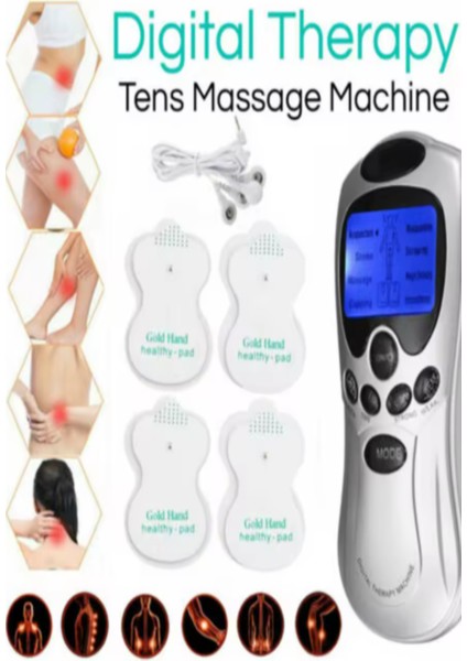 Dijital Masaj Aleti Boyun, Sırt, Bel Tüm Vücut Elektrikli Tens Cihazı Kas Stimülatörü 8 Modlu fırsatları