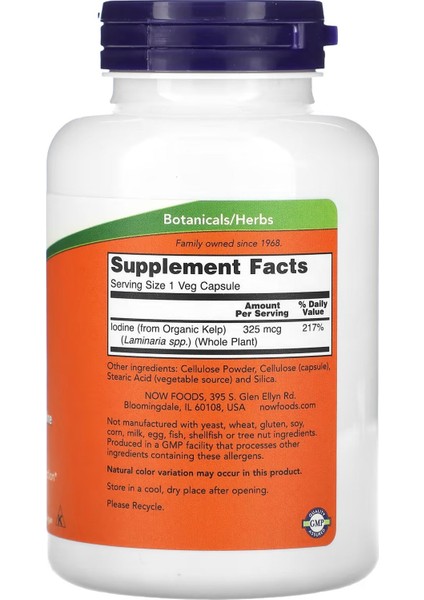 , Kelp, Yosun 325 Mcg, 250 Tablet fiyatları