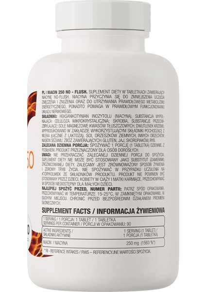 Niacin Vitamin B3 250 Mg No-Flush 90 Tablet fiyatları