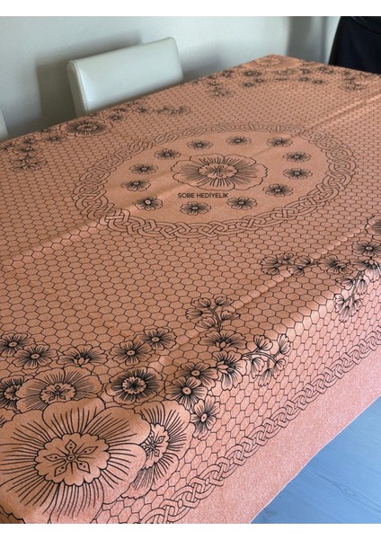 Kolay Temizlenebilir Renkli Çiçek Desenli Dikdörtgen Masa Örtüsü 220X150 cm – Şık, Lüks ve Çeyizlik Model