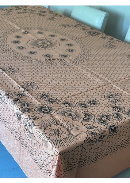 Kolay Temizlenebilir Renkli Çiçek Desenli Dikdörtgen Masa Örtüsü 220X150 cm – Şık, Lüks ve Çeyizlik Model fiyatları