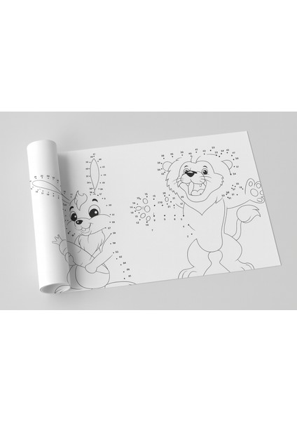 Hayvanlar Dünyası Nokta Birleştirme Boyama Rulosu | 5 Metrelik Çocuk Aktivite Kağıdı | Eğitici ve Eğlenceli Boyama Rulosu fiyatları
