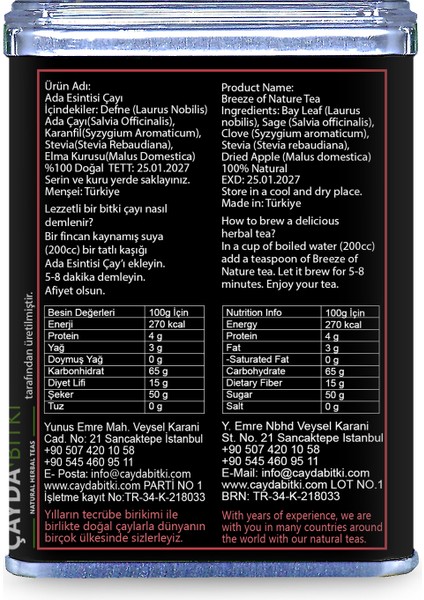 Ada Esintisi Çayı 70G modelleri