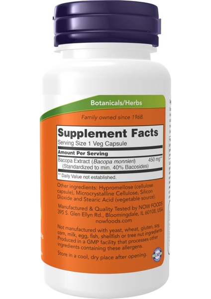 , Bacopa Extract, 450 Mg, 90 Veg Caps fiyatları