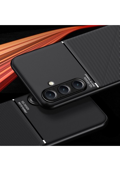 Samsung Galaxy A56 Kılıfı, Şık Moire Gömülü Demir Plaka Halkasız Braketli Telefon Kılıfı-Siyah (Yurt Dışından) fırsatları