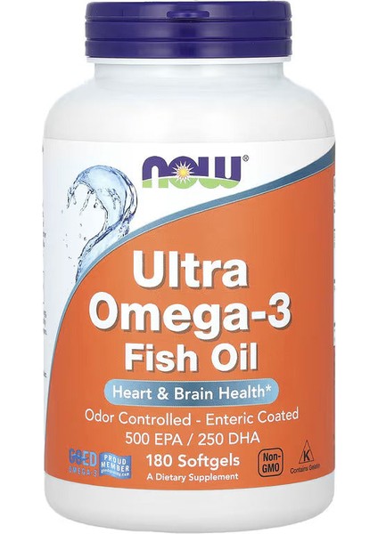 , Ultra Omega-3 Fish Oil, 180 Softgels