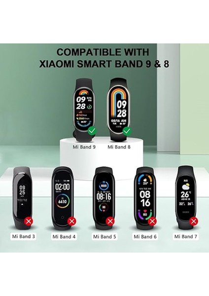 Xiaomi Mi Band 8 / 9 / 10 Uyumlu Akıllı Bileklik Yüksek Kalite Silikon Kordon Kayış fiyatları
