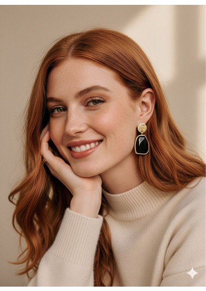 Vintange Tarzı Siyah Gold Büyük Sallantılı Kadın Küpe fırsatları