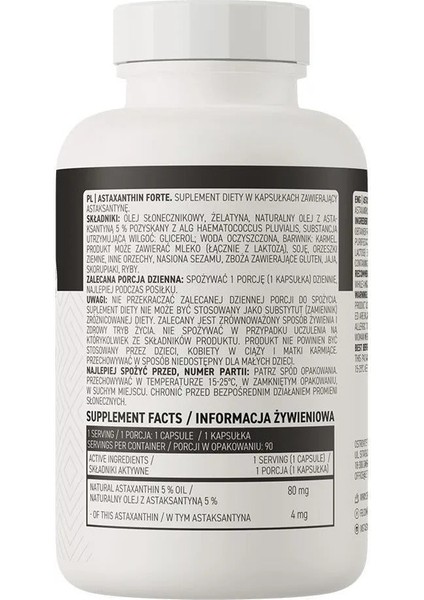 Astaxanthin Forte 4 Mg 90 Caps fiyatları
