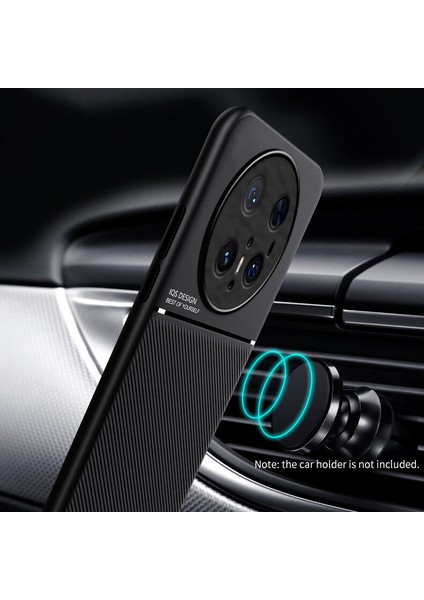 Huawei Mate 70 Kılıfı, Şık Moire Gömülü Demir Plaka Halkasız Braketli Telefon Kılıfı-Yeşil (Yurt Dışından) modelleri