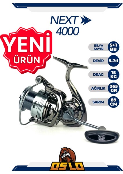 Next 4000 5+1 Bilye Spin Olta Makinası