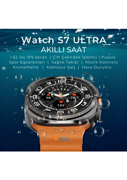 Watch S7 Ultra Arama Konuşma Özellikli Akıllı Saat fiyatları