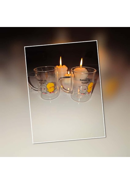 “kocam Da Kocam” & “karım Da Karım” Cam Bardak Seti – Aşkın En Tatlı Hali!