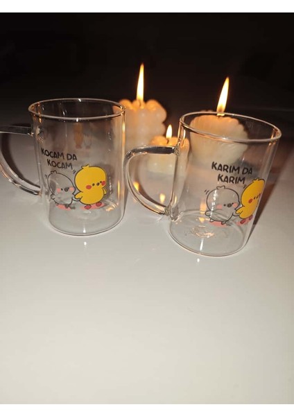 “kocam Da Kocam” & “karım Da Karım” Cam Bardak Seti – Aşkın En Tatlı Hali! fiyatları