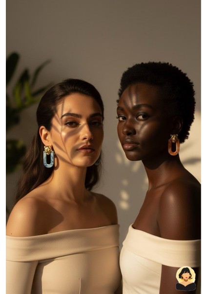 Aslan Başlı Gold Akrilik U Form Sallantılı Küpe fırsatları