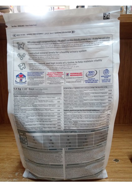 Science Plan Tavuk Etli Kısırlaştırılmış Kedi Maması 1.5 kg+100 gram glukozamin içerikli pasta fiyatları