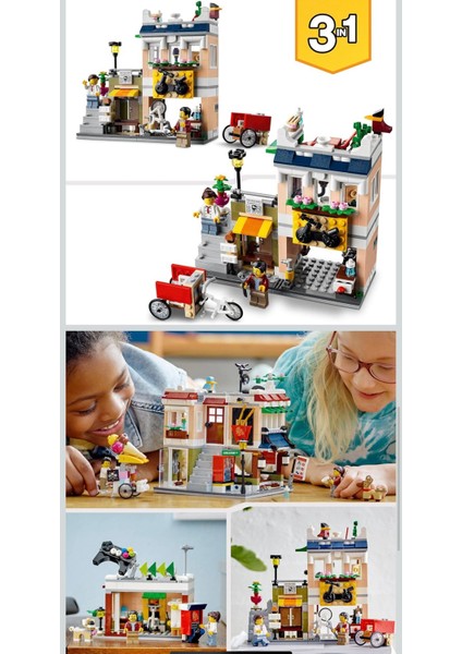 LEGO Creator 3’ü 1 Arada Şehir Merkezi Makarna Dükkanı 31131 fiyatları