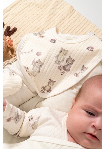 %100 Organik Pamuk You And Me Ayıcık 5 Parça Hastane Çıkış Seti modelleri