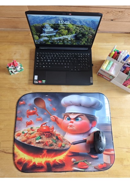 55X45 cm 3 Kızgın Şef Kaydırmaz Taban Speed Yüzey Oyuncu Mouse Pad Gaming Pad