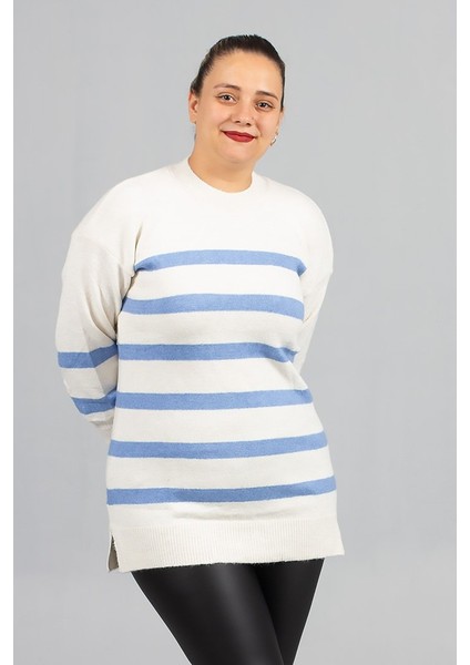 Konfor ve Stili Birleştiren Tasarım: Yan Çizgili Sakallı Triko