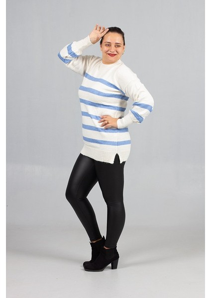 Konfor ve Stili Birleştiren Tasarım: Yan Çizgili Sakallı Triko fiyatları