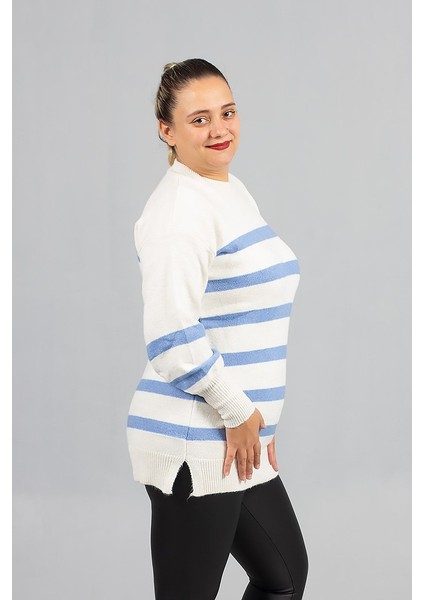 Konfor ve Stili Birleştiren Tasarım: Yan Çizgili Sakallı Triko modelleri