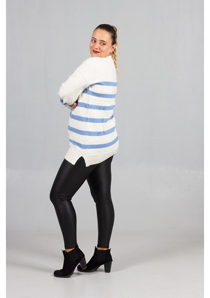 Konfor ve Stili Birleştiren Tasarım: Yan Çizgili Sakallı Triko fırsatları