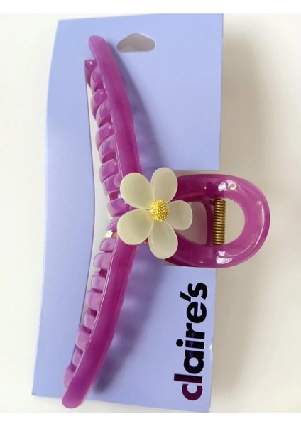 Claire's Çiçekli Mandal Toka (Mor) fırsatları