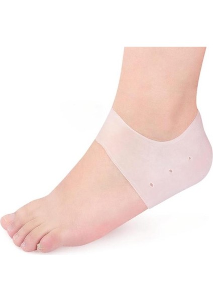 Silikon Topuk Çorabı Beyaz Renk (3791)