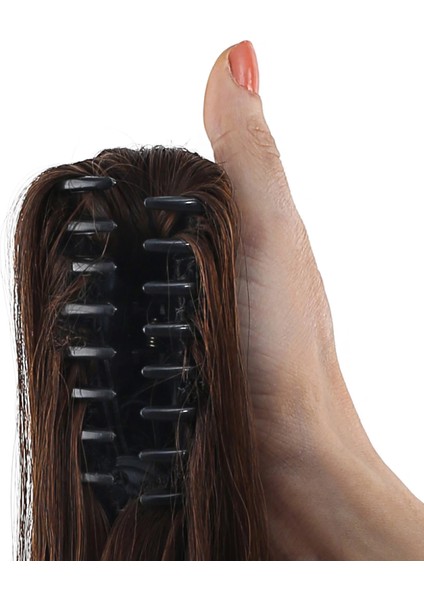 Tokalı Dalgalı At Kuyruğu - Kahve Karamel indirimleri