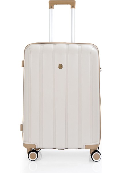 Üçlü Polipropilen Valiz Seti V305 Kemik Şampanya fiyatları