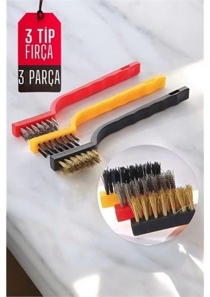 Engithalat Mutfak Fırça Seti 3 Değişik Uçlu