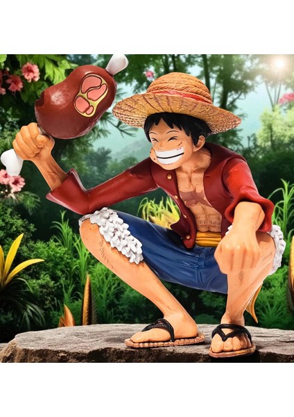 One Piece Monkey D. Luffy Anime Figür 15 cm Dekoratif Koleksiyon Biblo Oyuncak Model Gençlere Hediye