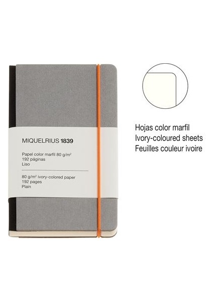 Notebook 1839 - Retro Gri Sert Kapak Çizgisiz Defter modelleri