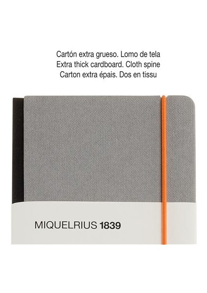 Notebook 1839 - Retro Gri Sert Kapak Çizgisiz Defter fırsatları