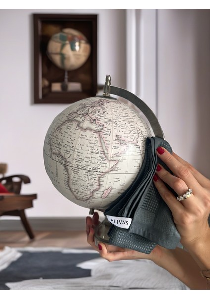 Aliva's Premium Mikrofiber Sihirli Temizlik Bezi- Cam ve Kurulama Bezi 40X60 cm Antrasit Gri Renk