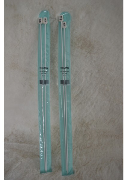 Lüx Beyaz Şiş (35 Cm) – 2,5 No 2 Adet