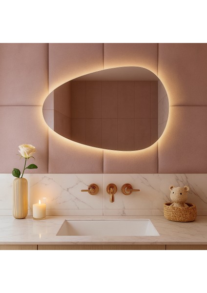Orion LED Ayna – Asimetrik Organik Formlu Modern Ayna