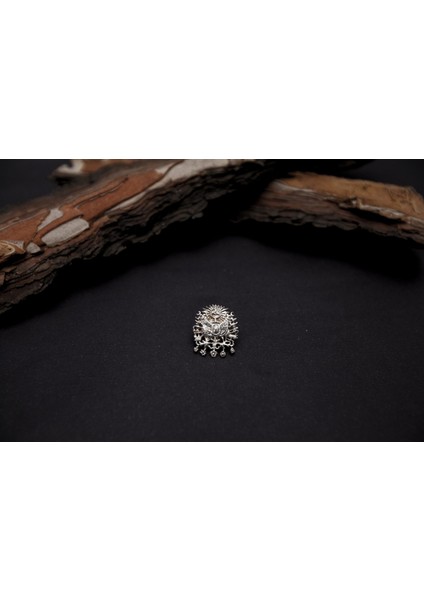 Osmanlı Armalı Rozet Antik Gümüş