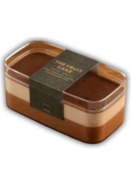 Sert Plastik Mika Tatlı Sunum Kasesi Kapaklı 24 Adet Tiramisu,spungle,profiterol,magnolya,puding