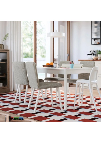 Tonstad Açılır Yemek Masası Kırık Beyaz 4 6 Kişilik 140 / 196 x 85 cm modelleri