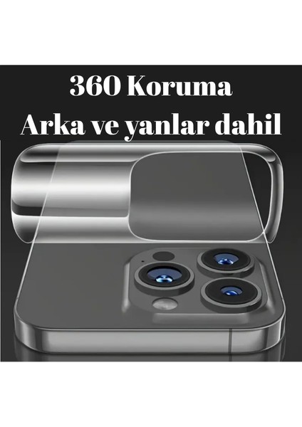 iPhone 17 Pro Max Arka ve Yan Şeffaf Tpu Çizik Önleyici Kaplama