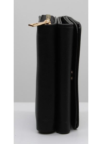 Siyah Bozuk Para Gözlü Bol Kartlıklı Mini Kadın Cüzdanı 004 indirimleri